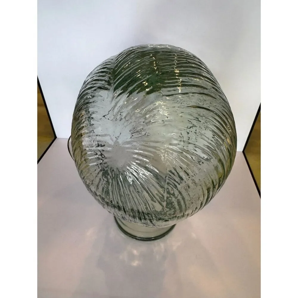 Fabulous vintage glass head with face and molded hair, ears; must see RARE